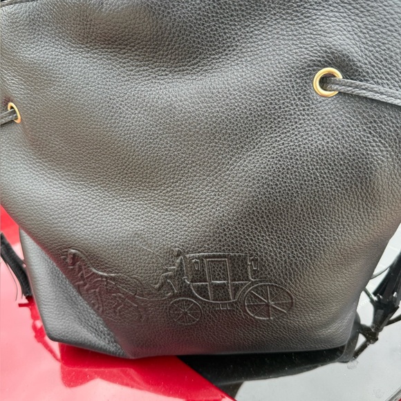 Coach Black Leather Tote and Pouch Set - Picture 2 of 9